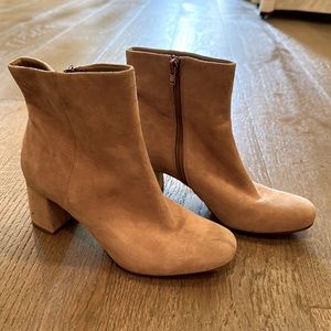 Naturalizer Nude Suede Booties
